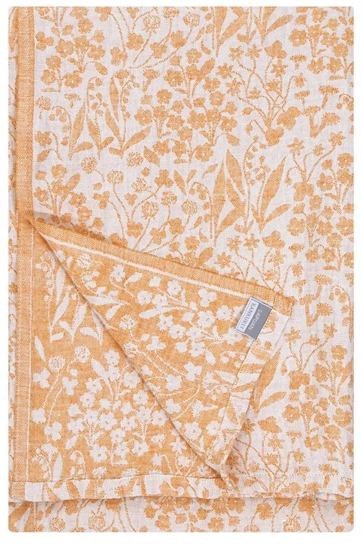 Ľanový obrus Niitty 150x260, oranžový