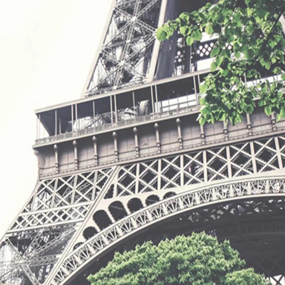 Ozdobný paraván Pařížská Eiffelova věž - 180x170 cm, päťdielny, obojstranný paraván 360°