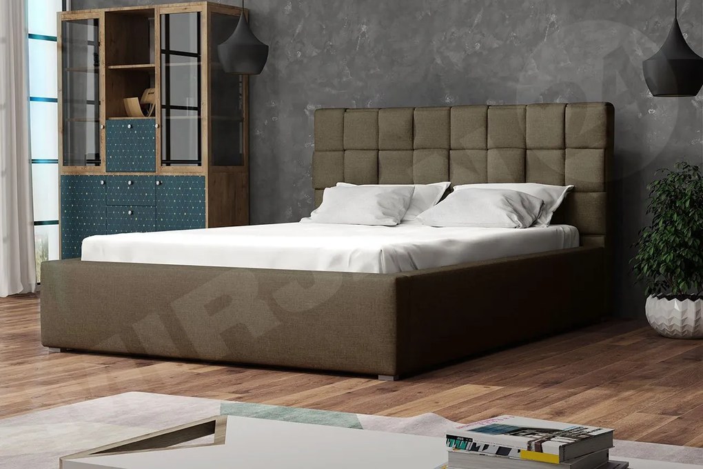 Čalúnená posteľ s rolovateľným roštom Kinec, Rozmer postele: 140x200, Dostupné poťahy: Malmo 13 378
