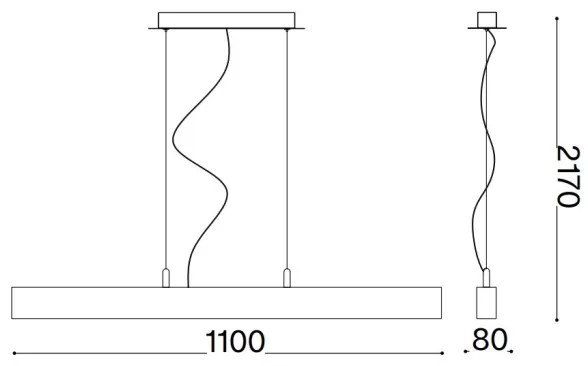 Ideal Lux - LED Luster na lanku CRAFT LED/32W/230V CRI 90 buk