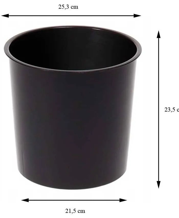 PLASTOVÝ KVETINÁČ STRIPPED ECO 42X25 CM BÉŽOVÁ