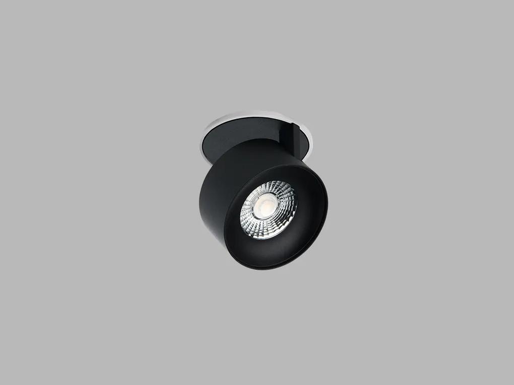 LED2 Stropné bodové flexibilné LED osvetlenie KLIP, 11W, teplá biela, okrúhle, čierne