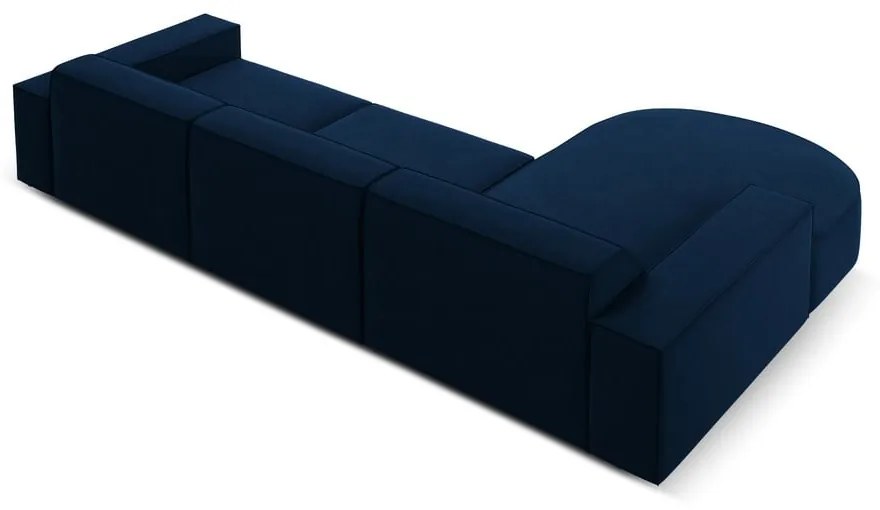 Modrá zamatová rohová pohovka (ľavý roh) Jodie - Micadoni Home