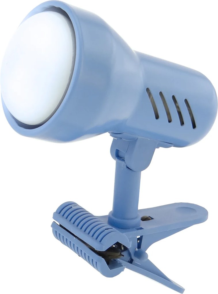 Lampa s klipem E14 světle modrá