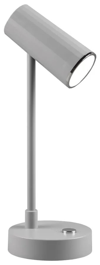 Svetlosivá LED stolová lampa so stmievačom (výška 28 cm) Lenny – Trio