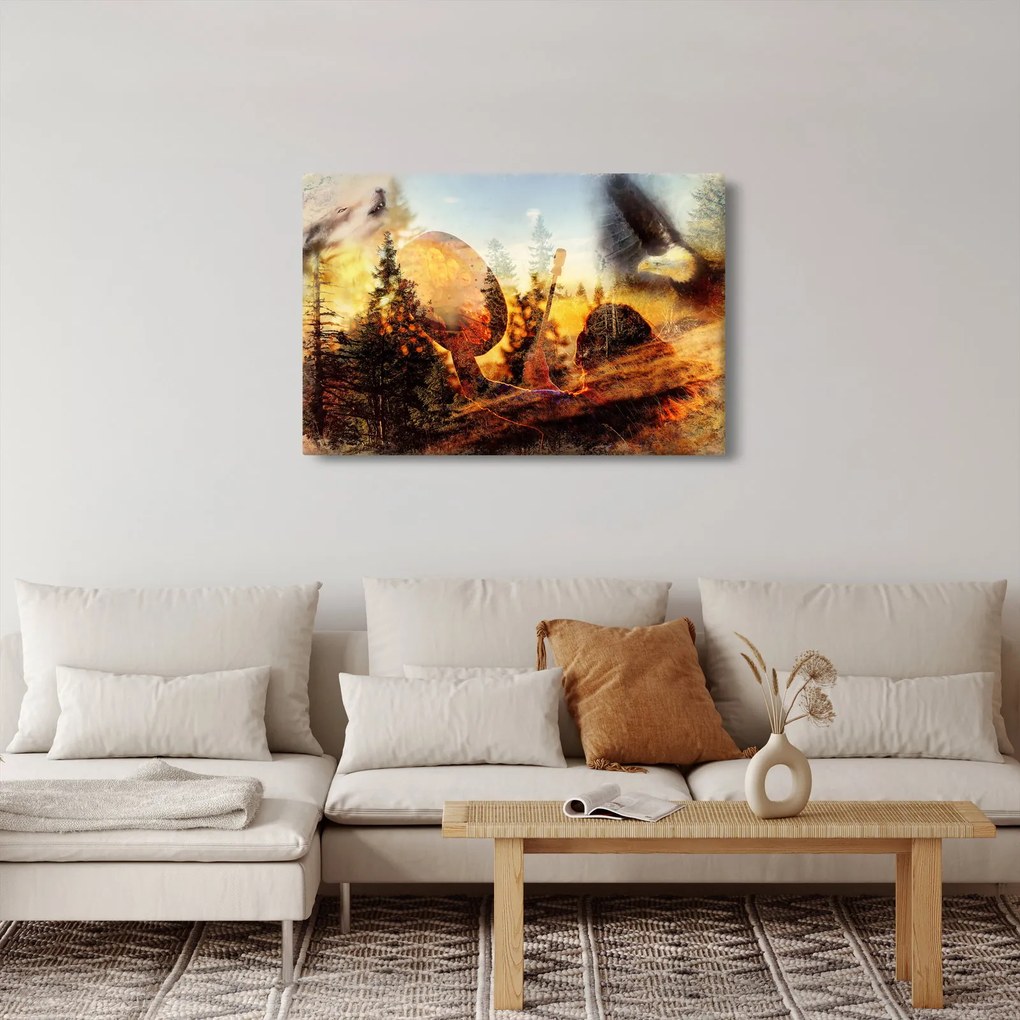 Obraz - Šamanský motív (90x60 cm)