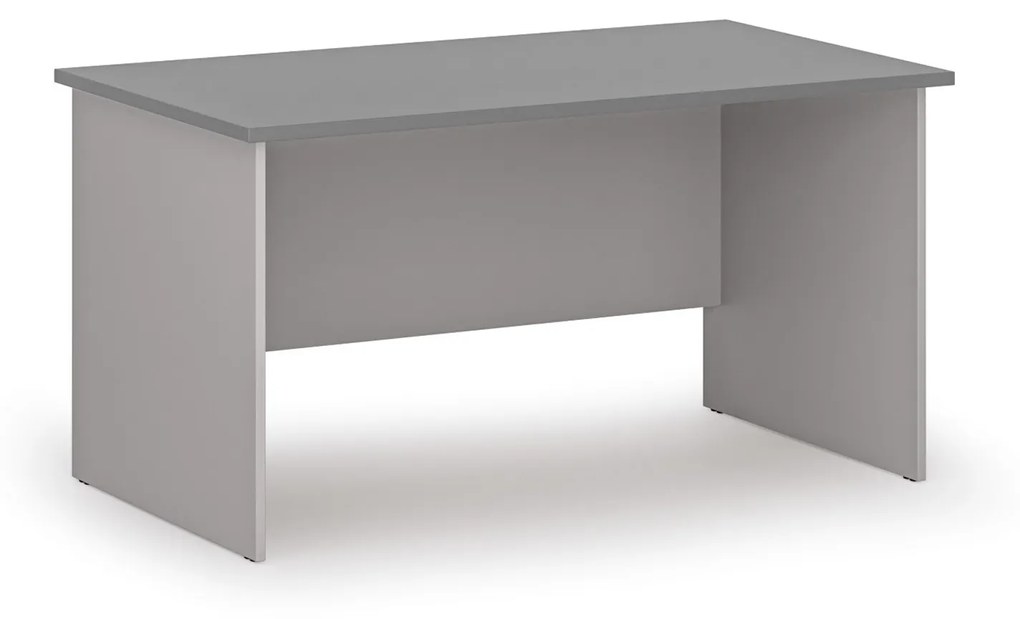 Kancelársky písací stôl rovný PRIMO GRAY, 1400 x 800 mm, sivá/grafit