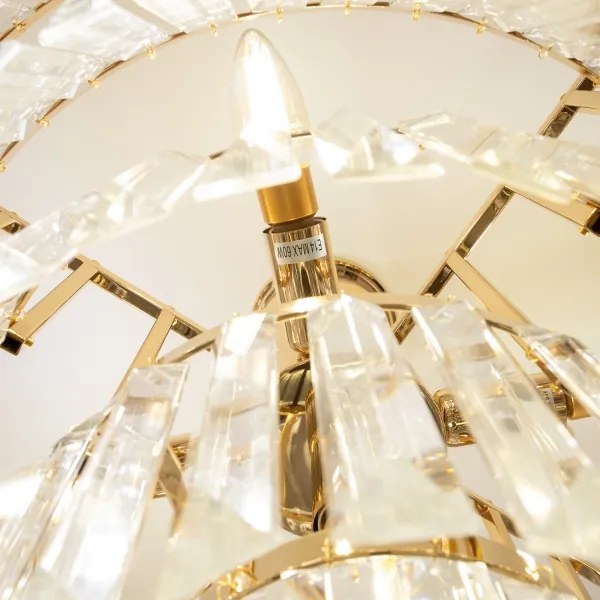 Brilagi - Prisadený luster CRYSTAL 5xE14/40W/230V zlatá