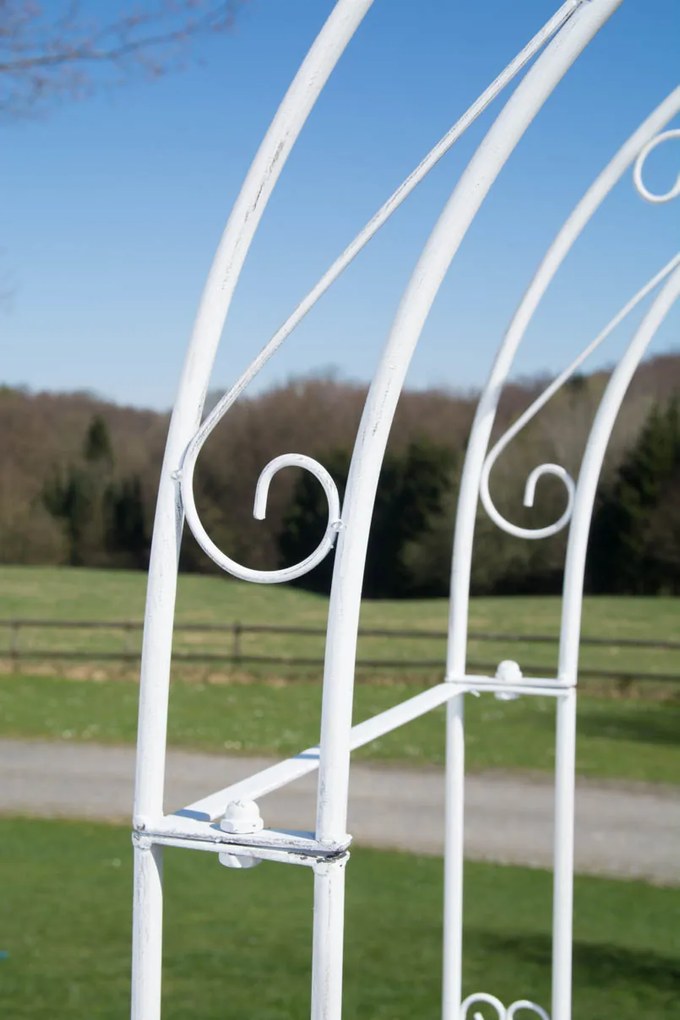 Oblúk na ruže Mel s bránkou - Biela antik