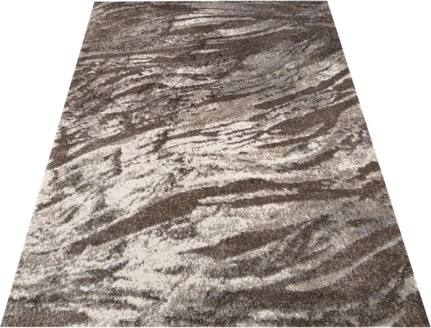 DY Hnedý koberec s abstraktným vzorom Panamero 13 Rozmer: 60x100 cm