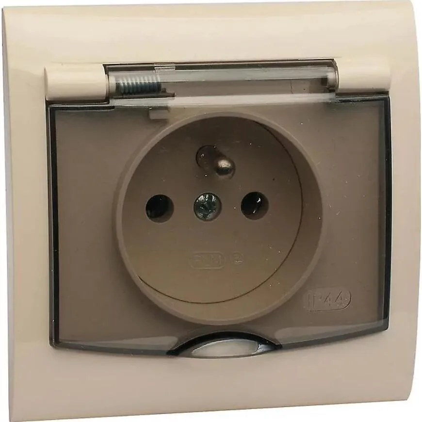 Zásuvka V GPH-1VZ hermetická béžová Vega