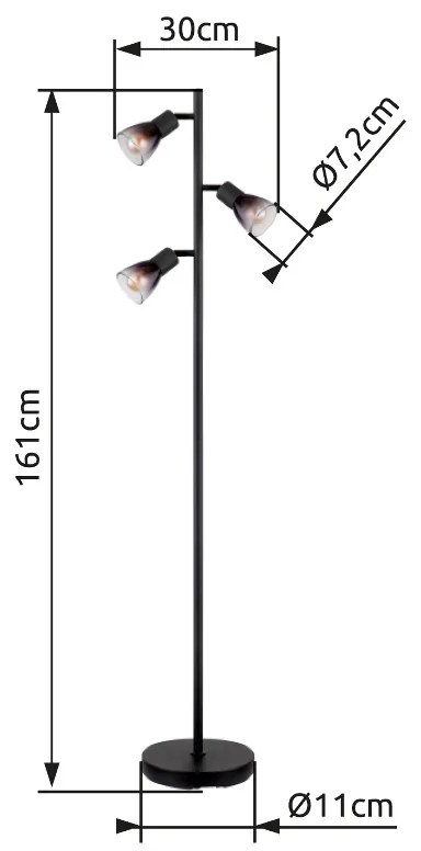 GLOBO SATELLA 54312-3S Stojanová lampa