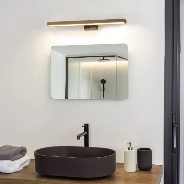 Brilagi-LED Kúpeľňové osvetlenie zrkadla WOODY MIRROR LED/12W/230V IP44 dub/čierna