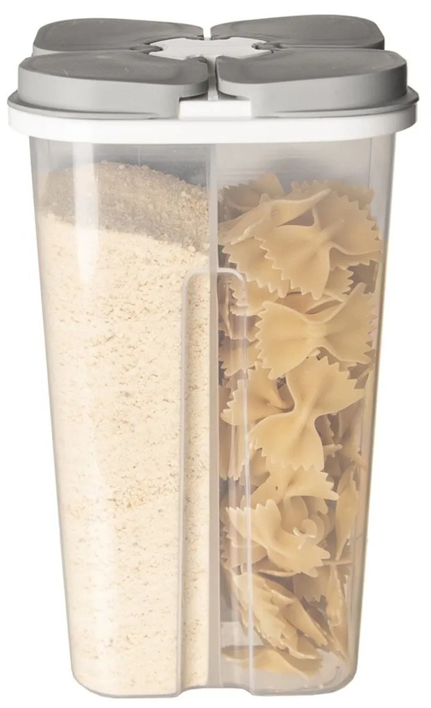 Orion Delená dóza na potraviny so 4 sekciami - 2,45 l (4 x 0,6 l) FOLY Extra, sivá