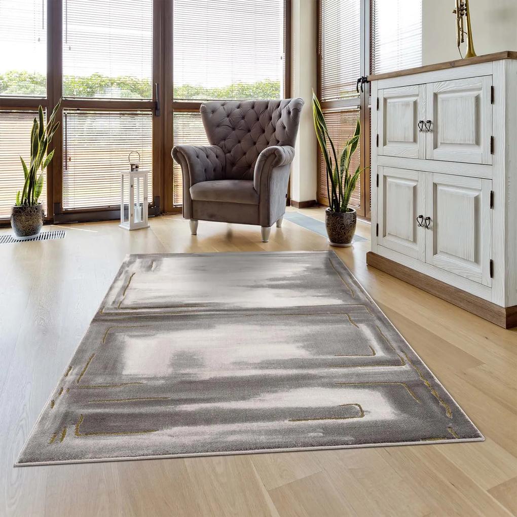 Dekorstudio Moderný koberec NOA - vzor 9261 zlatý Rozmer koberca: 80x300cm