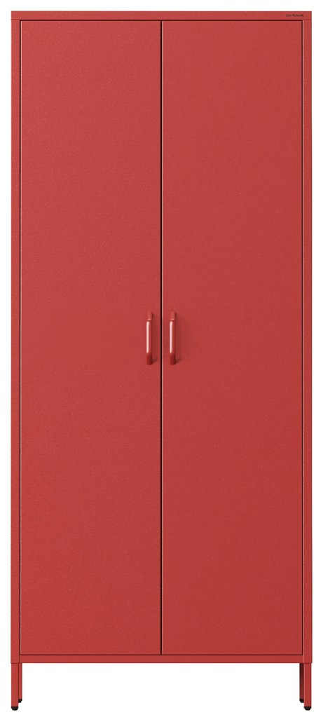 Šatníková skriňa FLAVIO, 800 x 1850 x 450 mm, Modern: červený farba