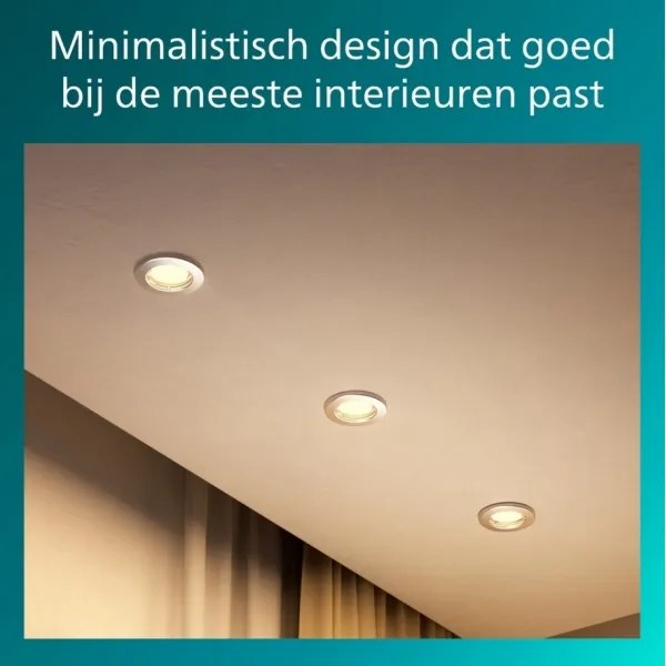 Philips - SADA 5 ks zapustených stropných svietidiel PERIDOT, 1x GU10/7W/230V, strieborná