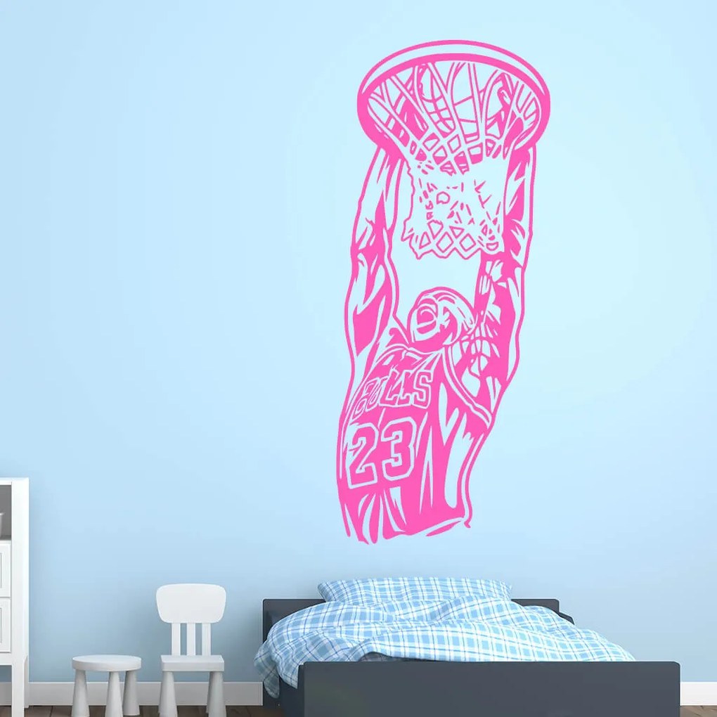 Veselá Stena Samolepka Michael Jordan Farba: hnědá, Veľkosť: 100 x 42 cm