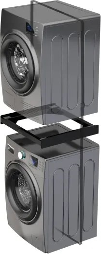 Meliconi 656138 - Stohovacia súprava pre práčku a sušičku 70 cm, čierna