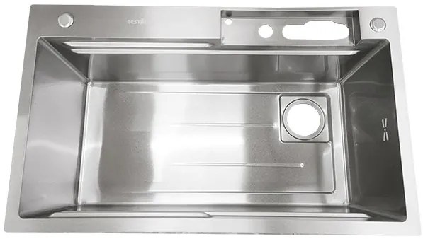 Multifunkčný inteligentný drez BestBerg BBSS-10S / 75 x 45 x 22 cm / nerezová oceľ / strieborná