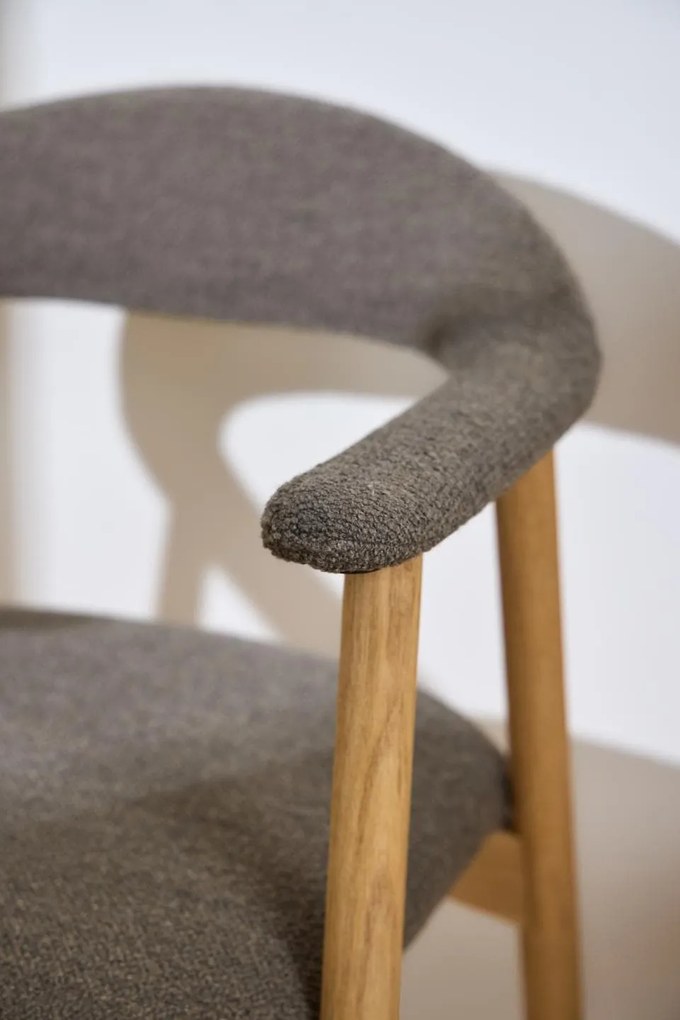 Jídelní židle Addi z masivu taupe/dub olejovaný