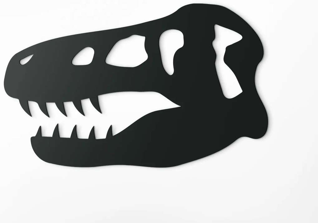 drevko Detská nálepka na stenu Hlava dinosaura Rozmer obrazu: 20 x 32,5 cm, Farba dekorácie: Čierna