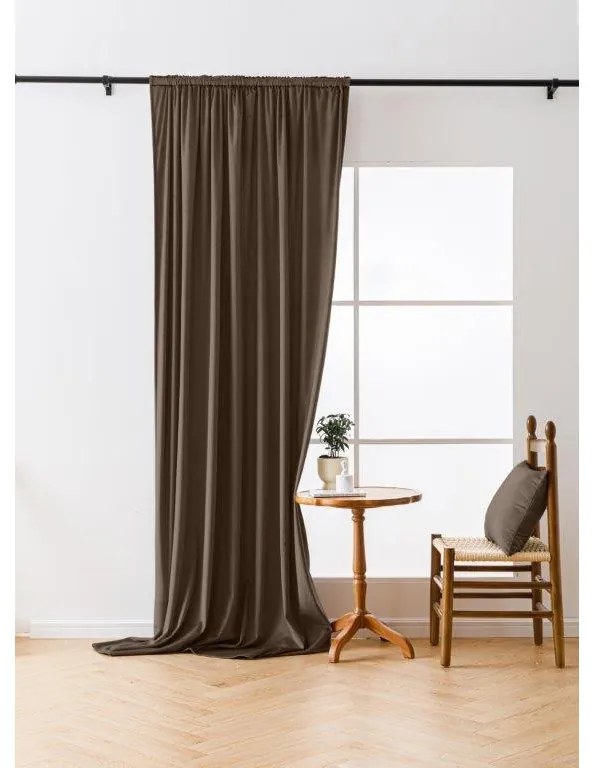 Tmavý zatemňovací záves VELVET 140x270 cm Zavesenie: Riasiaca páska