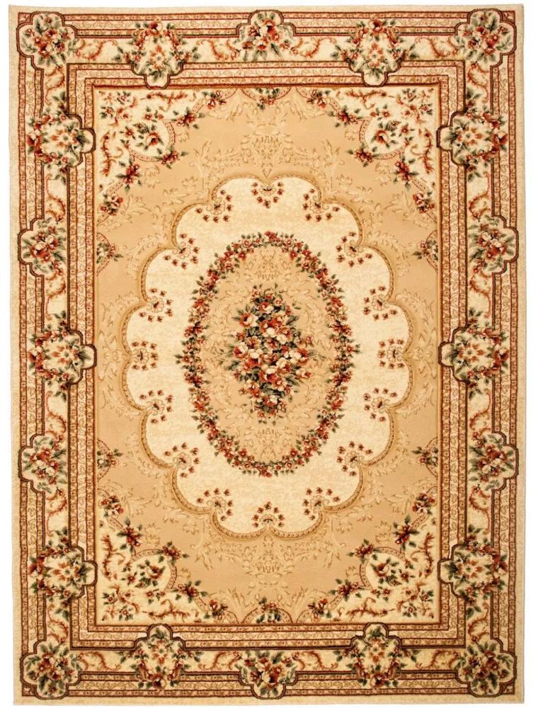 Kusový koberec klasický vzor béžový . 200x300cm