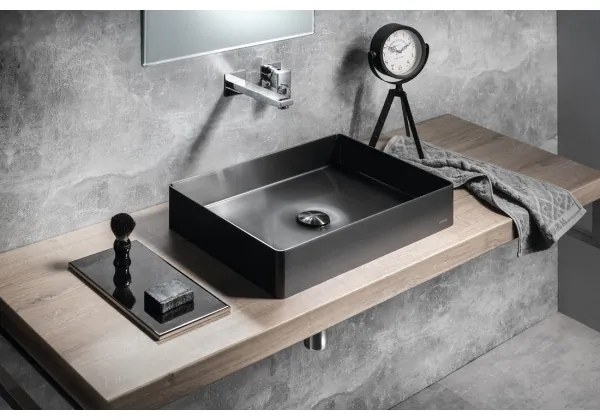 Sapho - Umývadlo na dosku AURUM 50x35 cm antracit