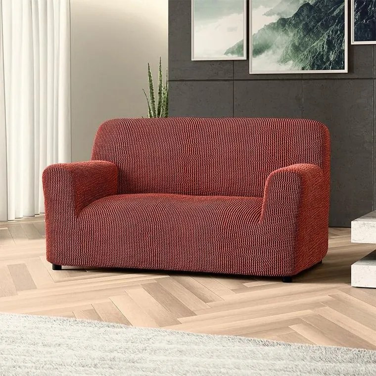 Bielastické poťahy COSTINA medená dvojkreslo (š. 120 - 160 cm)