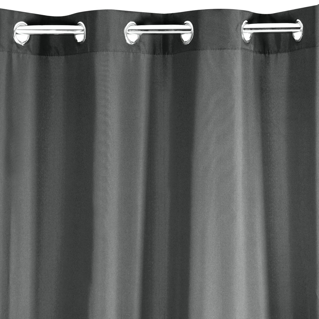 ZÁVES NA KRÚŽKOCH RITA 140X250 CM TMAVOSIVÁ