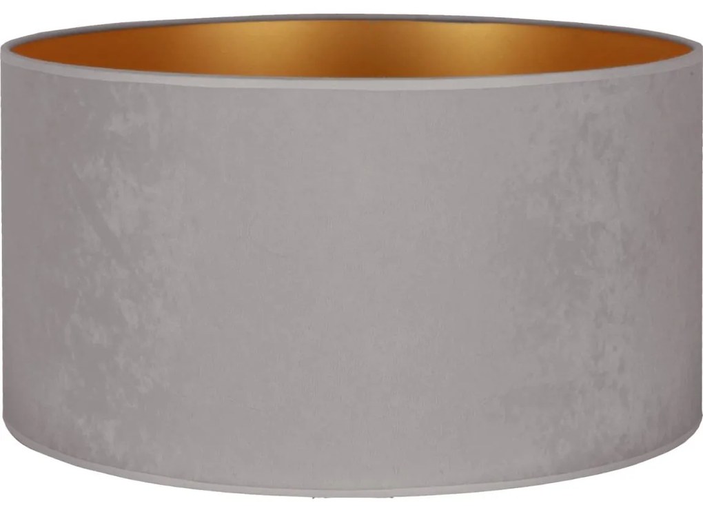 Duolla - Tienidlo univerzálne VELVET E27 pr. 35 cm šedá/zlatá