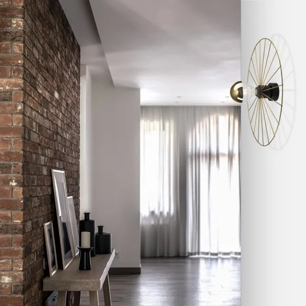 Nástenné svietidlo MONTANA 1xE27/15W/230V pr. 45 cm zlatá