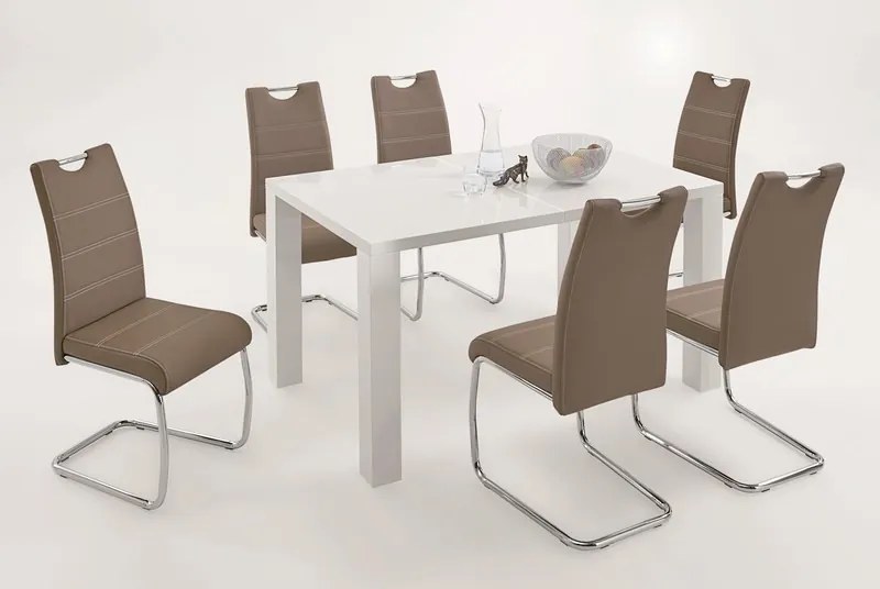 Jedálenská stolička Flora, latté ekokoža