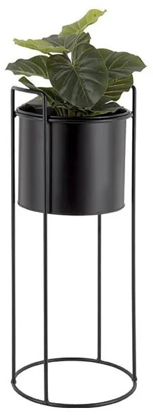 Súprava 3 čiernych železných kvetináčov na podstavci PT LIVING Essence