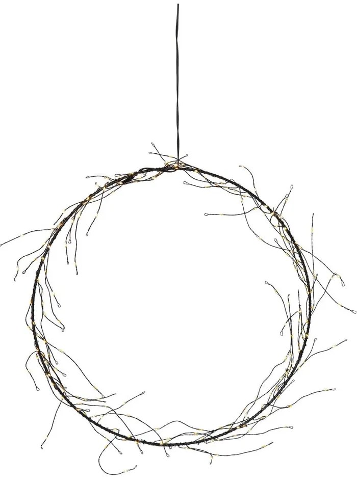 Čierna svetelná dekorácia s vianočným motívom ø 35 cm Nike – Star Trading