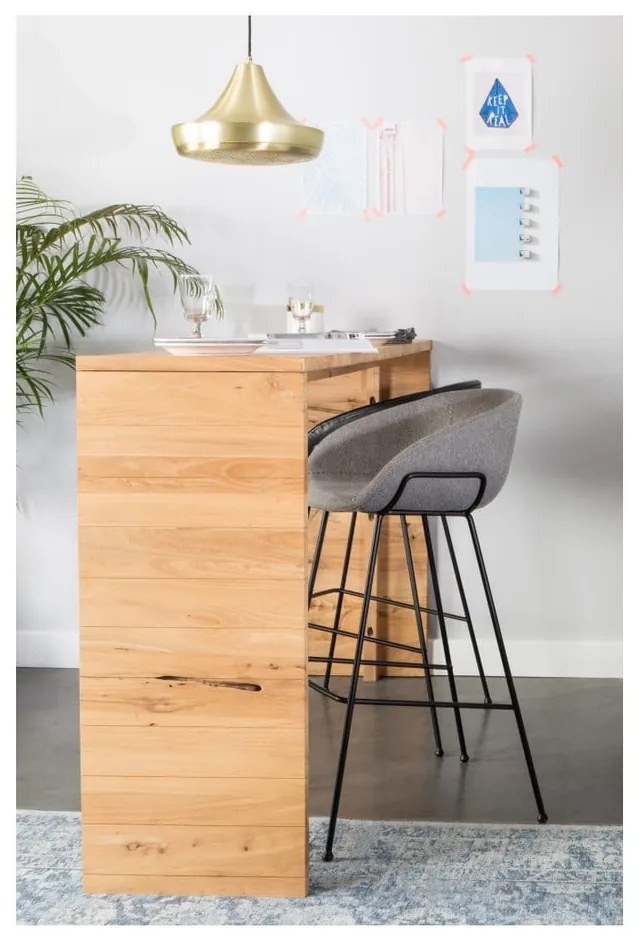 Sada 2 hnedých barových stoličiek Zuiver Feston, výška sedu 65 cm