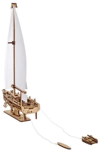 Ugears 3D drevené mechanické puzzle Jachta The Ocean Beauty