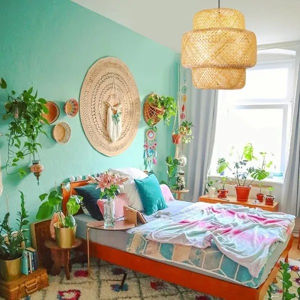 Immax 08268L - Luster na lanku HILO 1xE27/40W/230V pr. 47 cm bambus