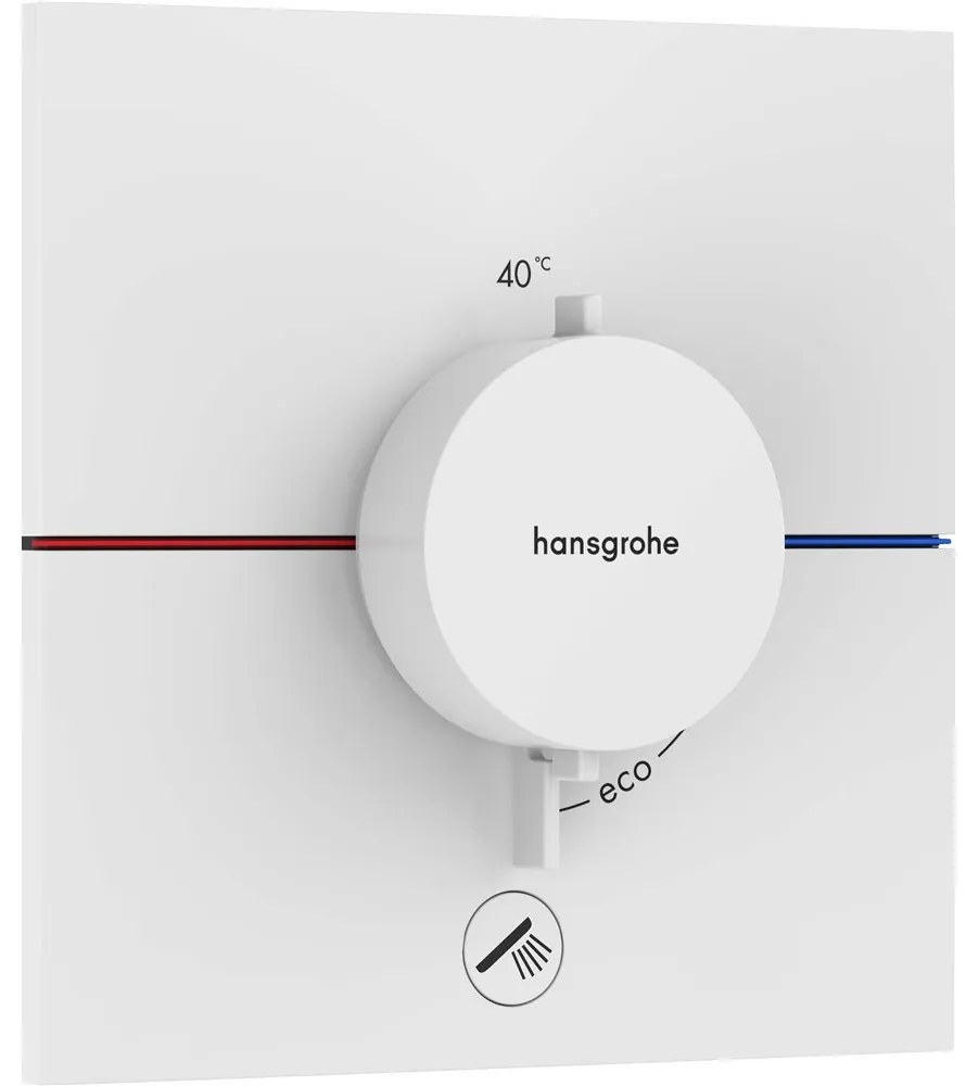 HANSGROHE ShowerSelect Comfort E termostat pod omietku pre 1 spotrebič a ďalší výtok, matná biela, 15575700