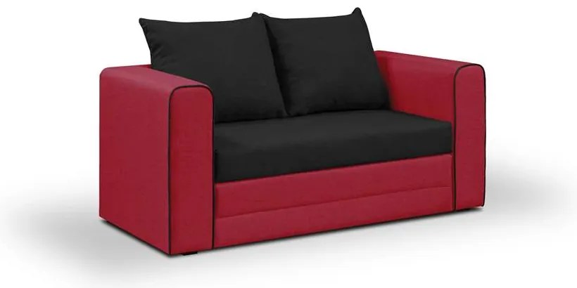 Rozkládací pohovka BELLA Černá/Červená