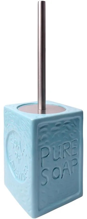 Wc kefa Savon, 10,5x10,5x35,5cm, modrá