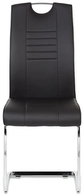 Autronic BONTEC Jedálenská stolička, čierna, ekokoža, DCL-406 BK Farba: Čierna