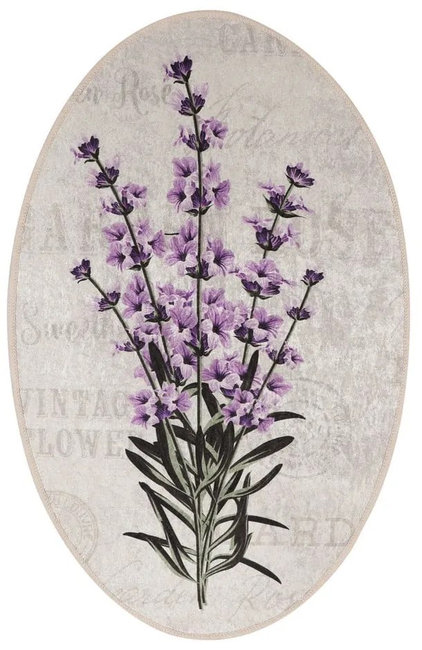 Fialovo-béžové kúpeľňové predložky v súprave 3 ks 60x100 cm Lavender – Foutastic