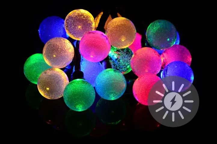 Garthen 36746 Solárna svetelná reťaz 20 LED farebná - blikajúce funkcie