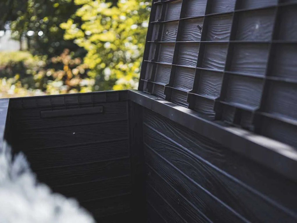 Záhradný box WOODEBOX 280 l - tmavohnedá 116 cm PRMBWL280-440U