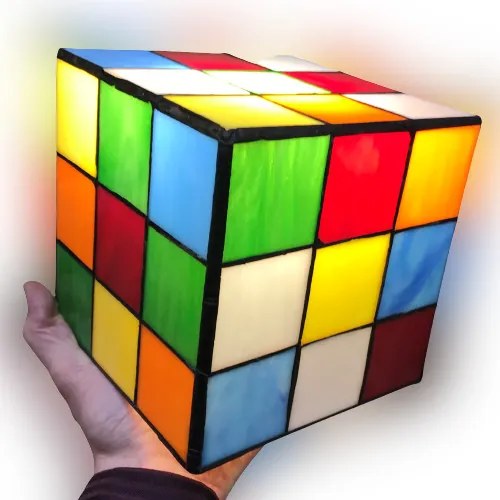 Lampa tiffany RUBIK 15*15*15
