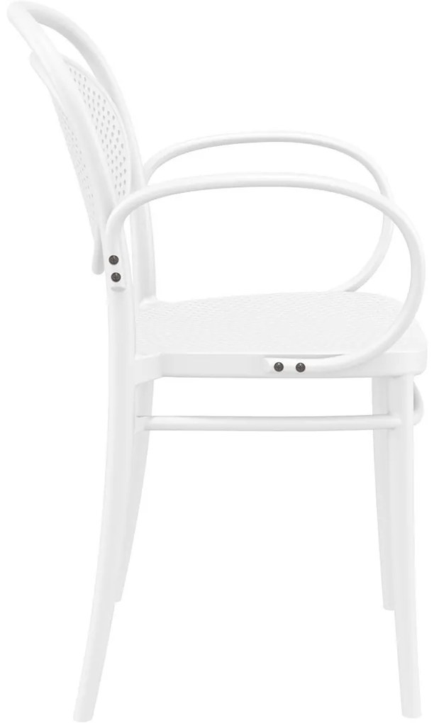 MARCEL XL záhradná stolička s podrúčkami dark grey