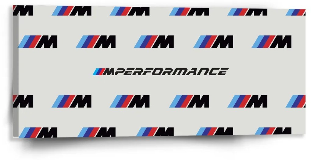 Sablio Obraz MPERFORMANCE biely vzor - 110x50 cm