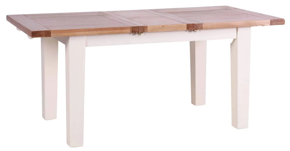 Biely provensálsky rozkladací stôl do jedálne z masívu pre 6 až 8 osôb, 180-230×90×79 cm